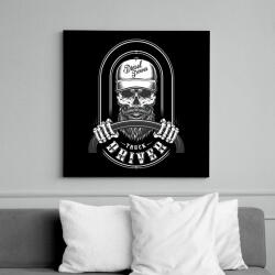 printfashion Truck driver - Fehér - Vászonkép - Fekete (6662586)