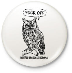 printfashion Irritáló bagoly szindróma - Kitűző, hűtőmágnes - Fehér (3079357)