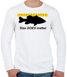 printfashion A méret a lényeg! - Férfi hosszú ujjú póló - Fehér (2464740)