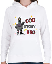 printfashion Coo story bro - Női kapucnis pulóver - Fehér (11674730)
