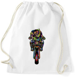 printfashion Motoros Télapó - Sportzsák, Tornazsák - Fehér (9617553)