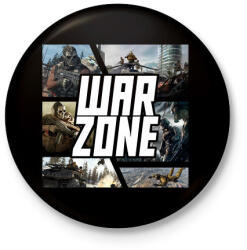 printfashion Warzone - Kitűző, hűtőmágnes - Fekete (3102835)