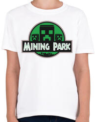 printfashion Mining Park - Gyerek póló - Fehér (5192736)