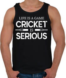 printfashion Cricket is serious - Férfi atléta - Fekete (15833924)