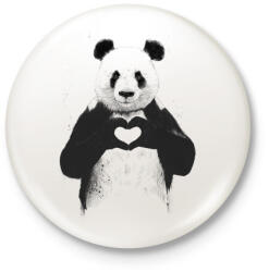 printfashion All you need is love - Kitűző, hűtőmágnes - Fehér (3076079)