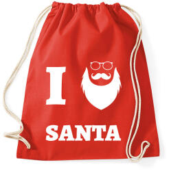 printfashion ilovesanta - Sportzsák, Tornazsák - Piros (10734078)