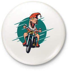 printfashion Karácsonyi dínó - Kitűző, hűtőmágnes - Fehér (10150951)