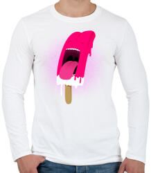printfashion I scream - Férfi hosszú ujjú póló - Fehér (223576)
