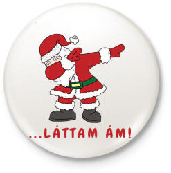 printfashion láttam ám! - Mikulás dabbing - Kitűző, hűtőmágnes - Fehér (12037463)