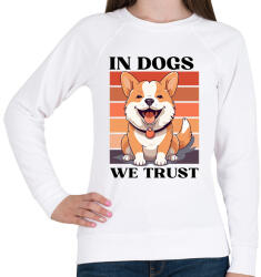 printfashion In Dogs We Trust - Női pulóver - Fehér (16787051)