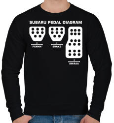 printfashion Subaru pedál - Férfi pulóver - Fekete (1441953)