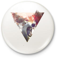 printfashion Daylight moon - Kitűző, hűtőmágnes - Fehér (3074696)