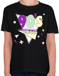 printfashion 90's disco - Gyerek póló - Fekete (13307294)