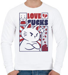 printfashion A szerelem szívás - Férfi pulóver - Fehér (11016706)