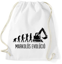 printfashion Markolós evolúció - Sportzsák, Tornazsák - Fehér (4763055)