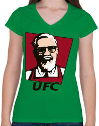 printfashion UFC CM - Női V-nyakú póló - Zöld (5197210)
