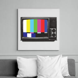 printfashion Retro TV - Vászonkép - Fehér (6634060)