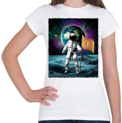 printfashion Kripto az űrben - Női póló - Fehér (15592028)
