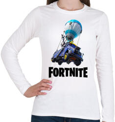 printfashion Fortnite_Battle_Bus - Női hosszú ujjú póló - Fehér (2622889)