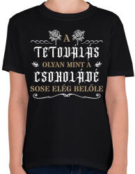 printfashion Tetoválás - Csokoládé - Gyerek póló - Fekete (12607231)