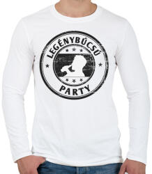 printfashion Legénybúcsú party - Férfi hosszú ujjú póló - Fehér (5267541)