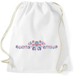 printfashion Hímzés minta pávákkal - Sportzsák, Tornazsák - Fehér (4105325)