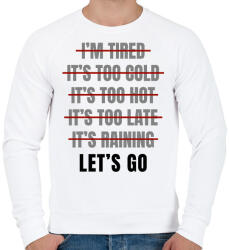 printfashion Let's go - Férfi pulóver - Fehér (14445308)