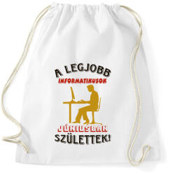 printfashion Informatikus férfi szülinapja június - Sportzsák, Tornazsák - Fehér (5617128)