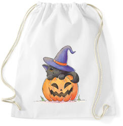 printfashion Halloween cica - Sportzsák, Tornazsák - Fehér (16628677)