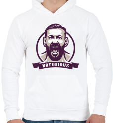 printfashion Notorious - Férfi kapucnis pulóver - Fehér (3561425)