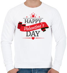 printfashion Happy Valentine's Day - Férfi pulóver - Fehér (2188197)