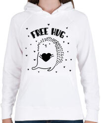 printfashion Ingyen ölelés - Süni - Női kapucnis pulóver - Fehér (12541368)