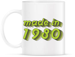 printfashion made-in-1980-green-grey - Bögre - Fehér (790370)