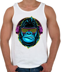 printfashion Gorilla DJ - Férfi atléta - Fehér (2957101)