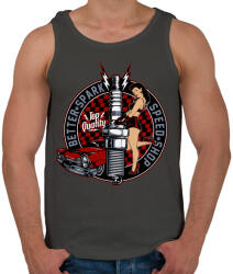 printfashion Legjobb szikra - Férfi atléta - Sötétszürke (168562)