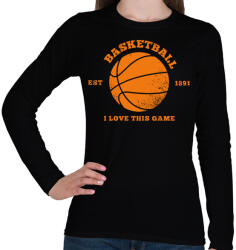 printfashion BASKETBALL - Női hosszú ujjú póló - Fekete (2060443)