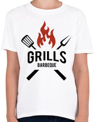 printfashion Grill - Gyerek póló - Fehér (15810047)