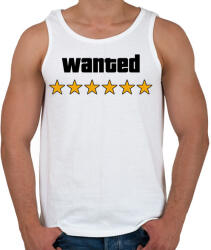 printfashion Wanted Level 6 - Férfi atléta - Fehér (16430596)