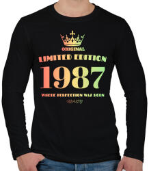 printfashion 1987 - Férfi hosszú ujjú póló - Fekete (4466418)