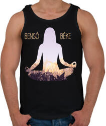 printfashion Benső béke - Meditáló nő - Férfi atléta - Fekete (6873478)