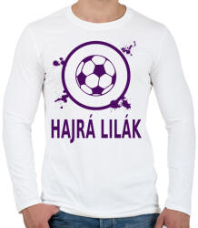 printfashion HAJRÁ LILÁK - Férfi hosszú ujjú póló - Fehér (7051982)