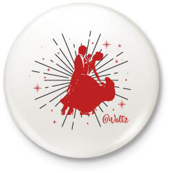 printfashion Waltz - Keringő - Kitűző, hűtőmágnes - Fehér (7677984)