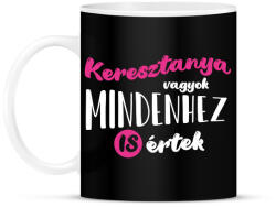 printfashion Keresztanya vagyok - fehér - Bögre - Fekete (7110950)