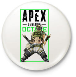 printfashion Apex Legends Octane - Kitűző, hűtőmágnes - Fehér (3088790)