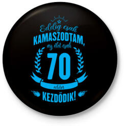 printfashion kamasz-70-cyan - Kitűző, hűtőmágnes - Fekete (3093927)