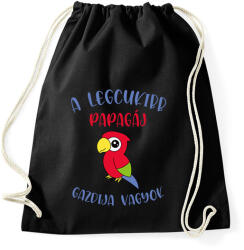 printfashion A legcukibb papagáj gazdija - Sportzsák, Tornazsák - Fekete (7025991)