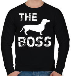 printfashion The boss - Férfi pulóver - Fekete (4357024)