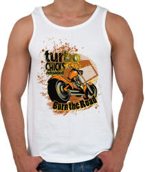 printfashion Turbo chicks - Férfi atléta - Fehér (4639842)