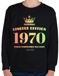 printfashion 1970 - Gyerek pulóver - Fekete (4462169)