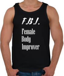 printfashion F. B. I. - női test fejlesztő - Férfi atléta - Fekete (1297359)